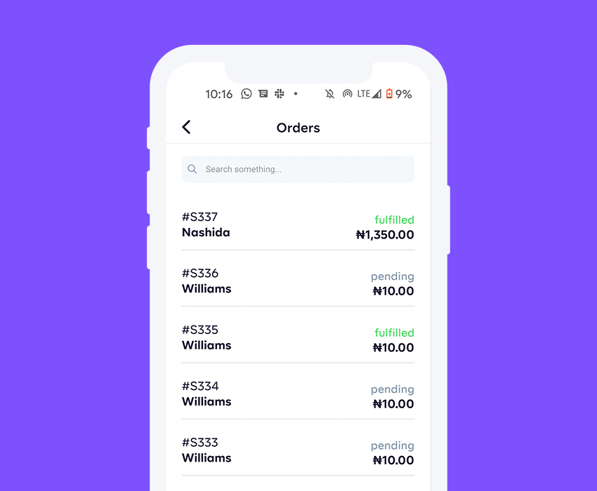 orders on business hub