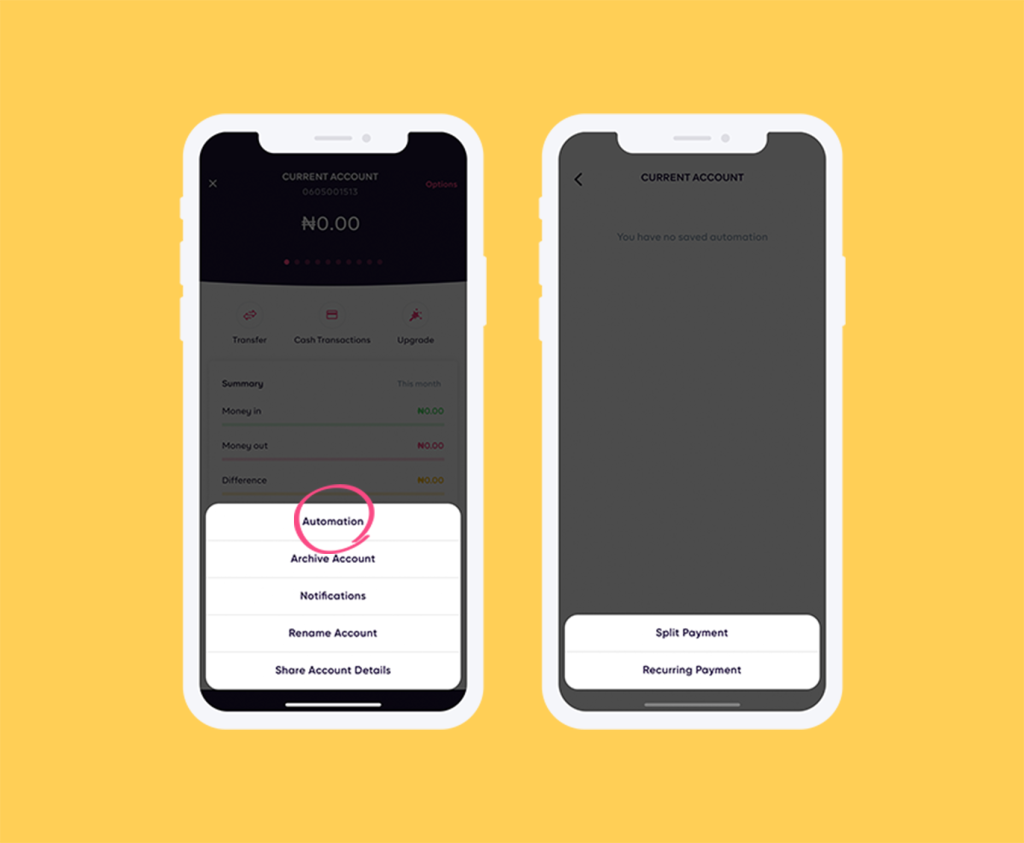 Select recurrent payment