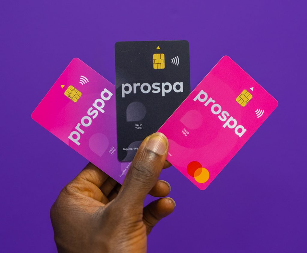 Prospa physical and virtual cards